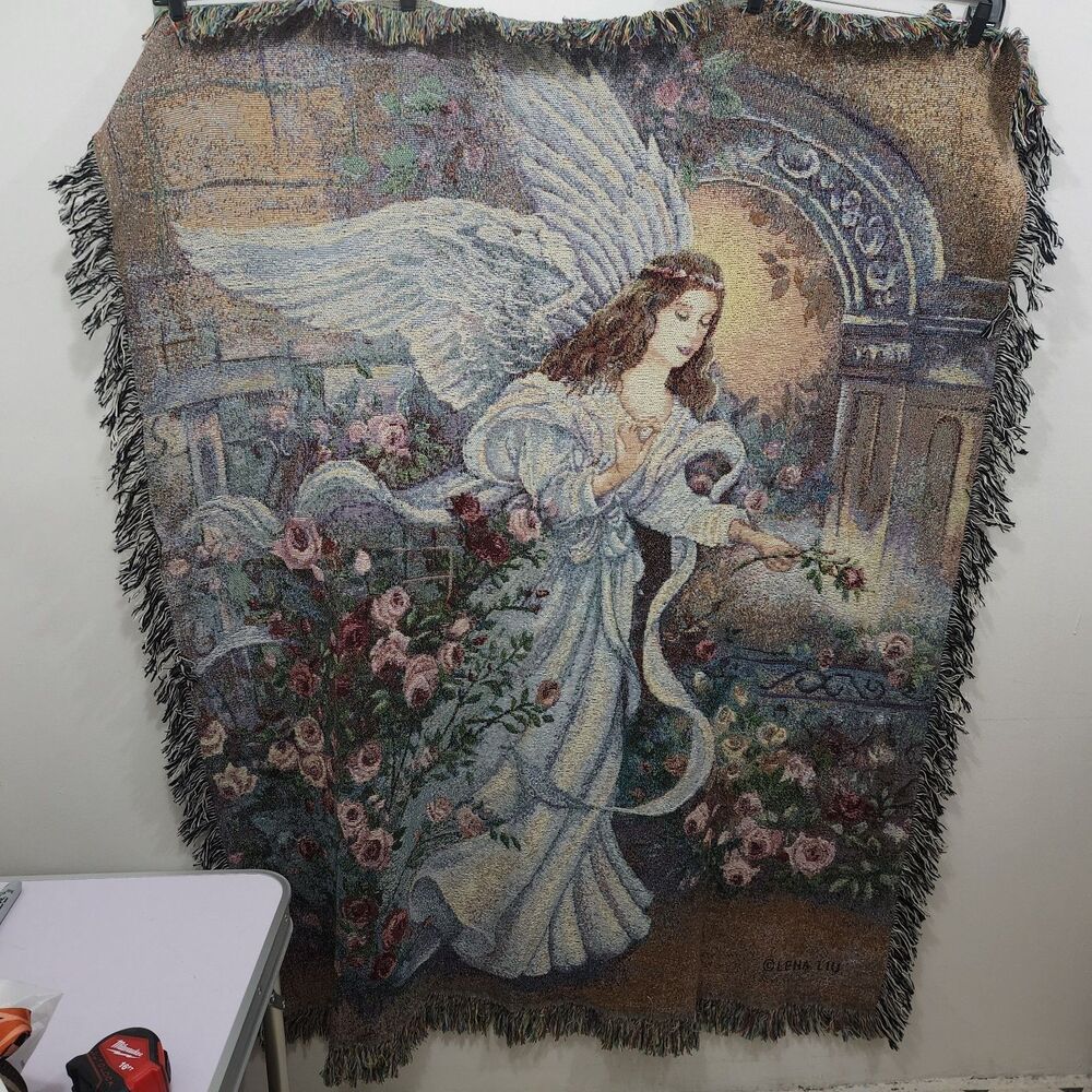Lena Liu Angel Of Love Woven Throw Blanket Tapestry 50 X 60 Christianity Angels